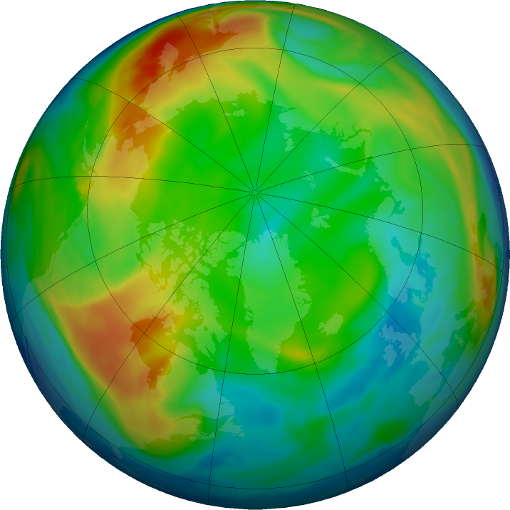 Arctic ozone map for 30 December 2016